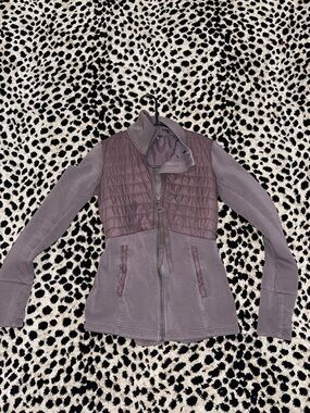 CALIA by Carrie Underwood Quilted Front Utility Jacket - Plum